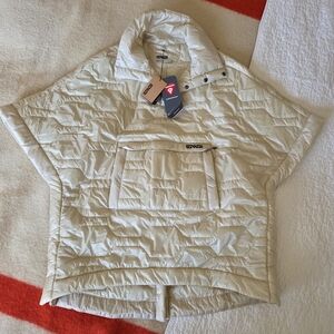 Primaloft Cream Quilted Poncho